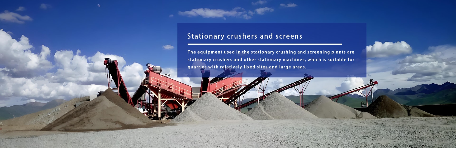 Stationary crushing and screening plants